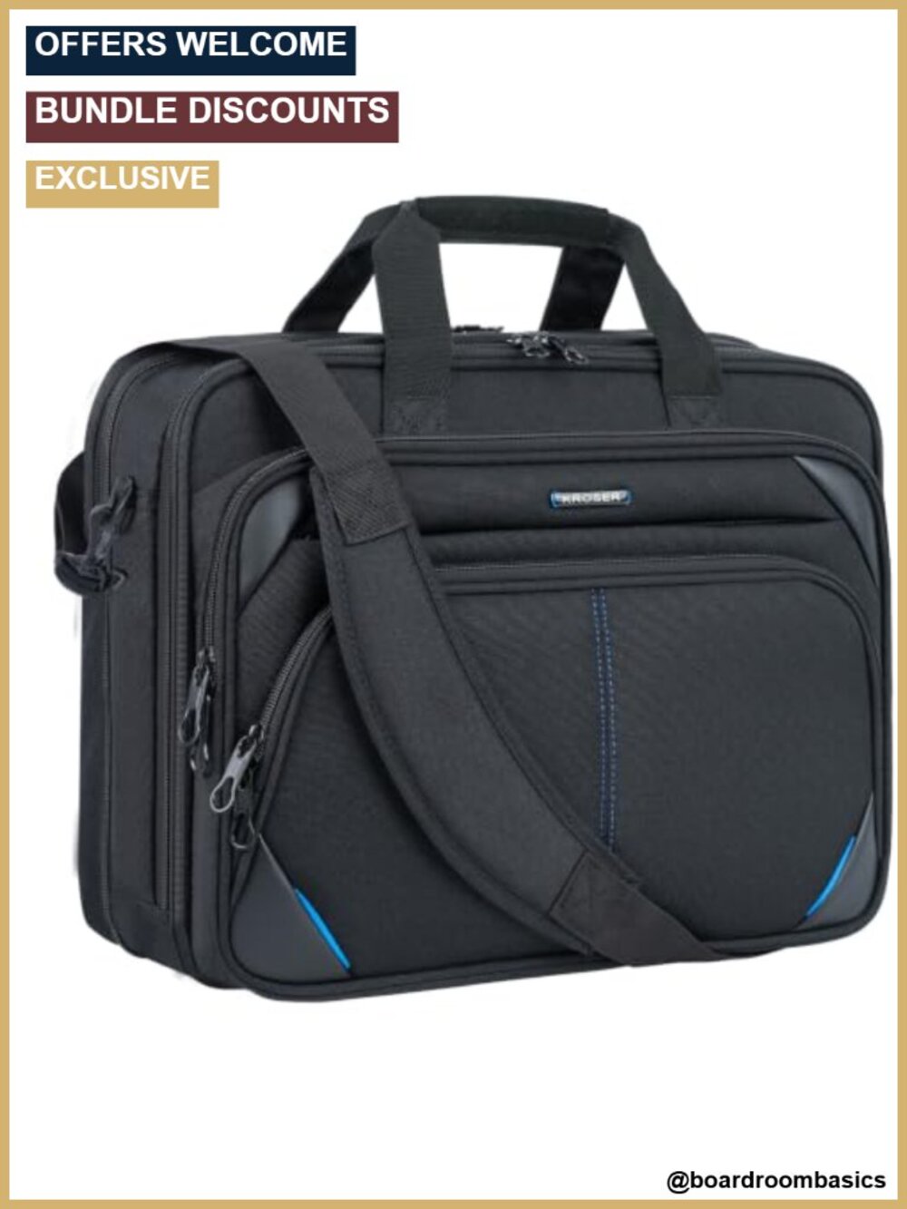 15.6 Inch Laptop Briefcase Water-Repellent Canvas Messenger Bag